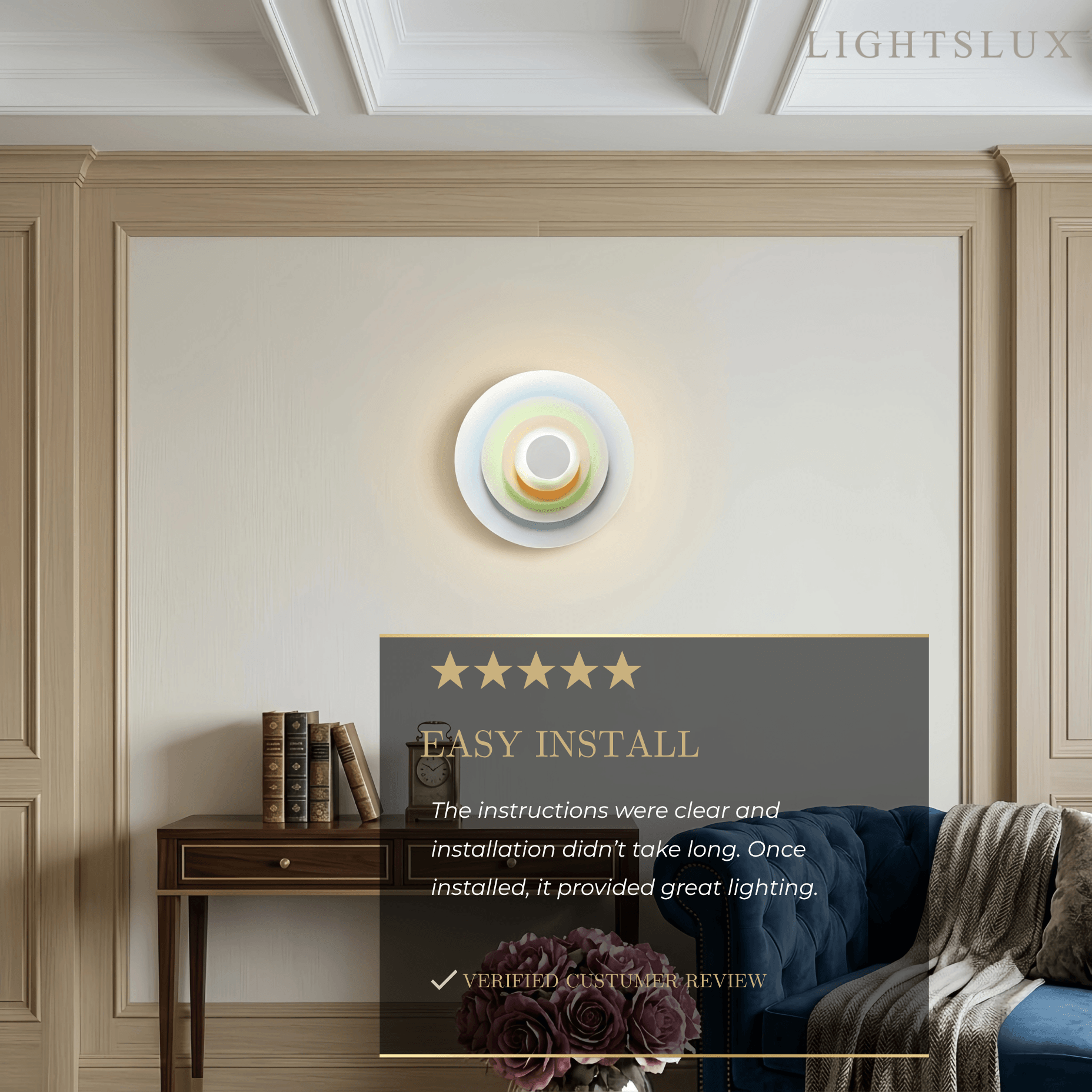 Morandi Metal Wall Lamp - Blue/Pink/Yellow Round Design for Living Room - Flindria