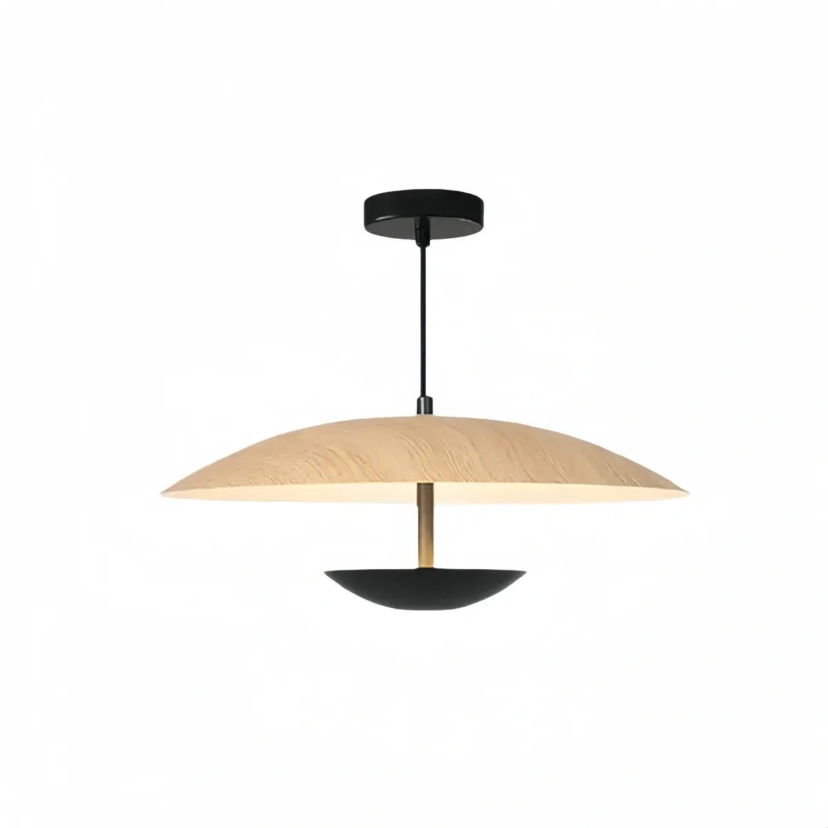 Nordic Hooded Pendant Light - Wood/Brown Metal for Dining Room - Flindria