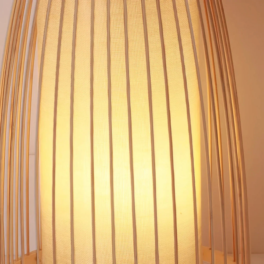 Designer Bamboo Floor Lamp – Bottle-Shaped Living Room - Flindria
