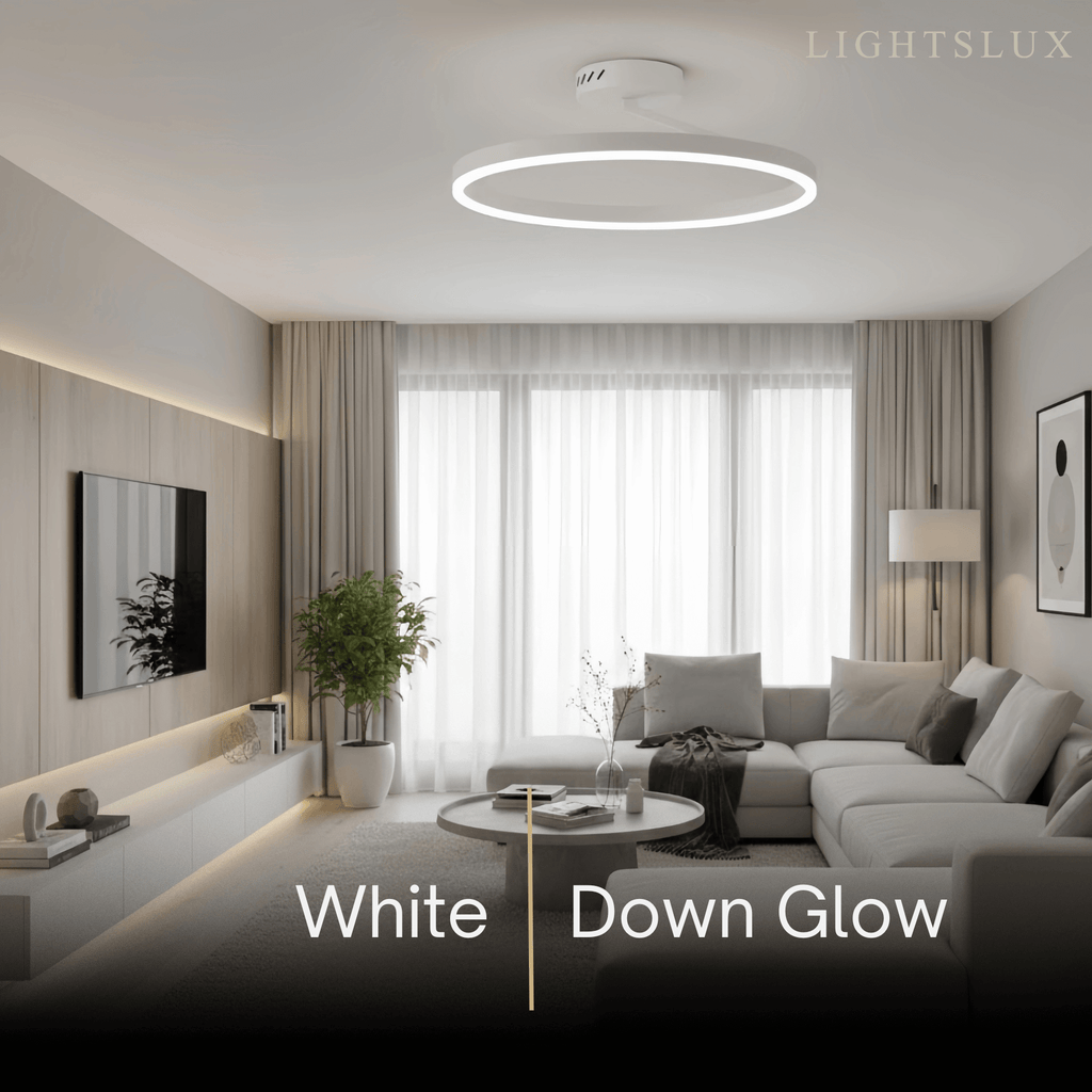 Modern Circular Flush Mount Ceiling Light – Black/White for Bedroom - Flindria