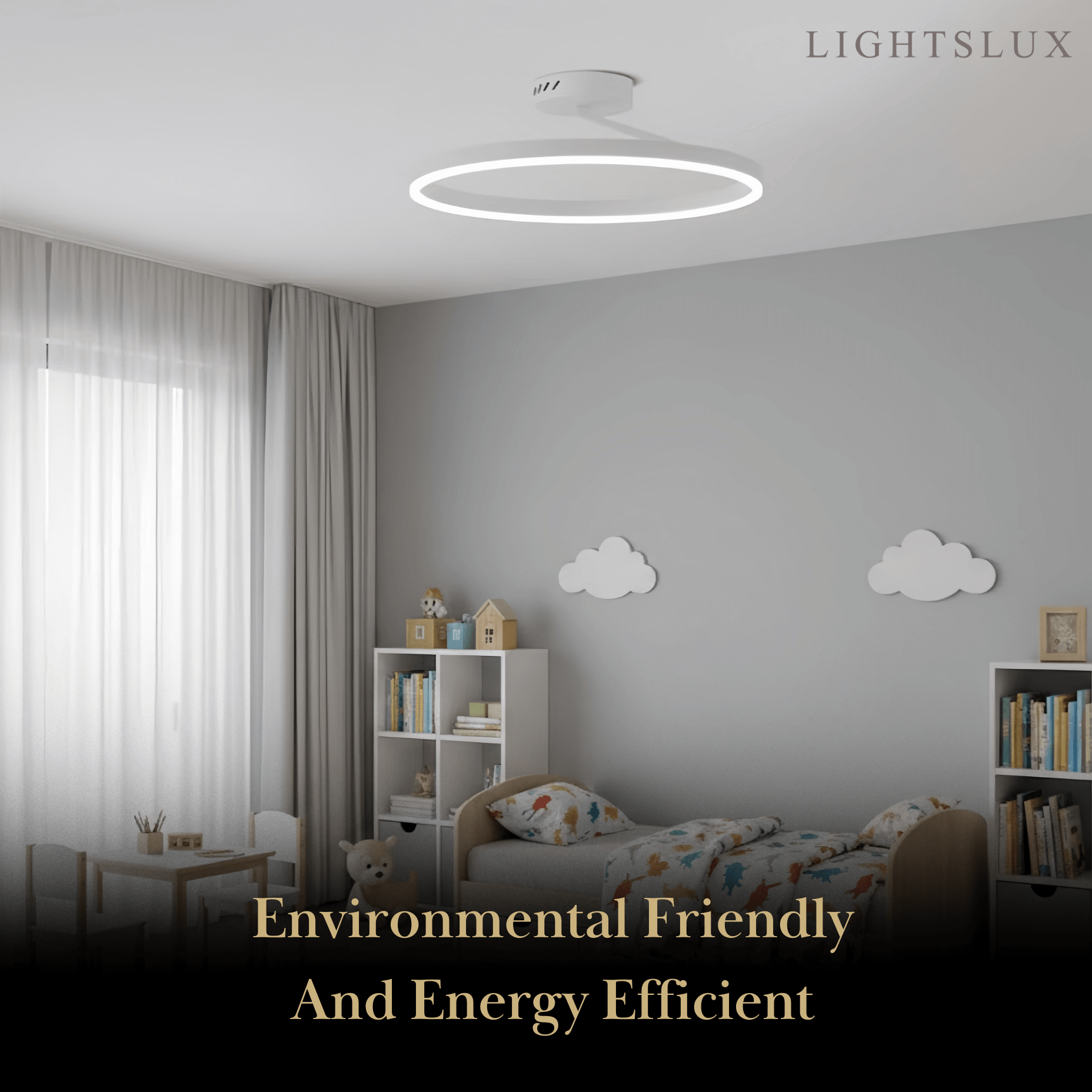 Modern Circular Flush Mount Ceiling Light – Black/White for Bedroom - Flindria