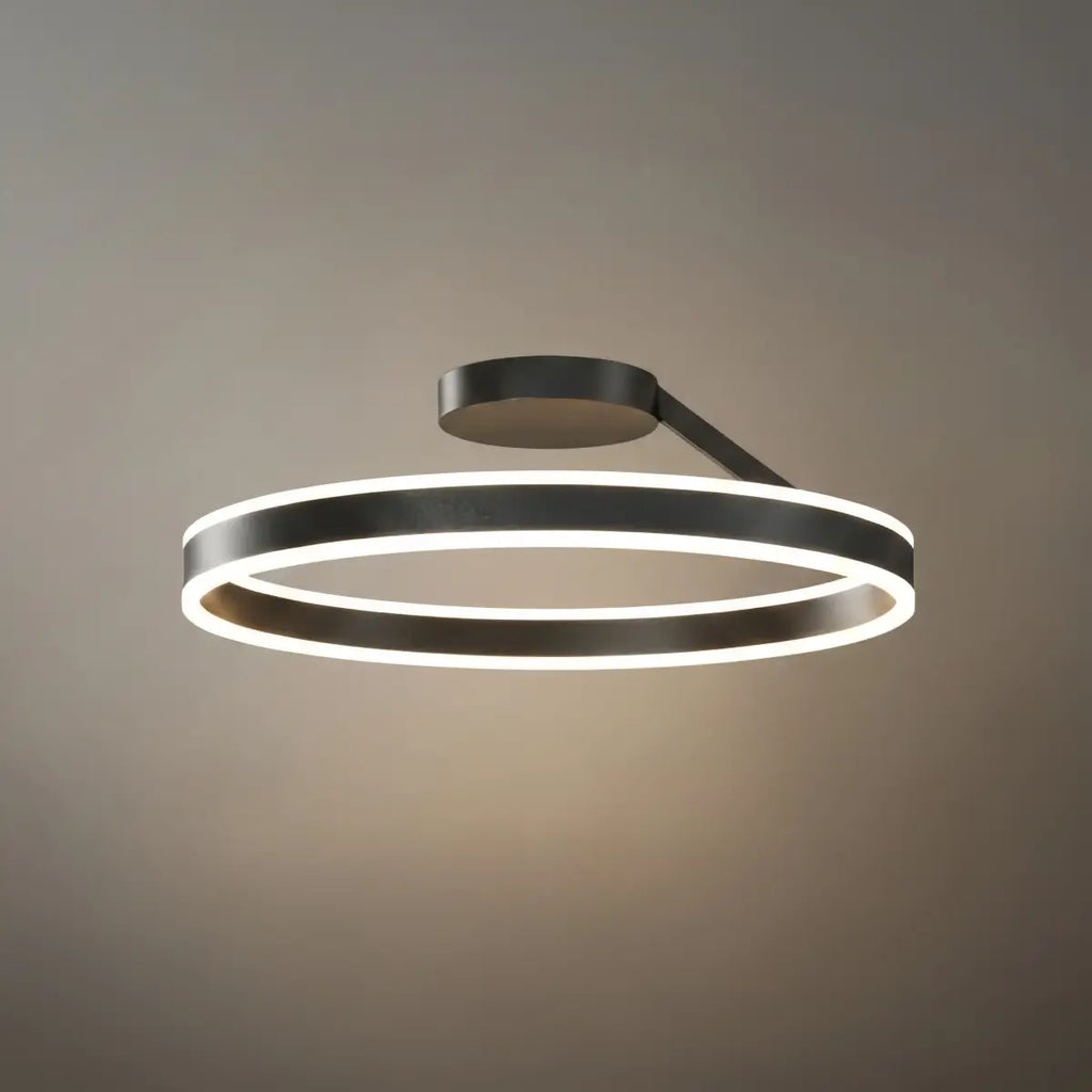 Modern Circular Flush Mount Ceiling Light – Black/White for Bedroom - Flindria