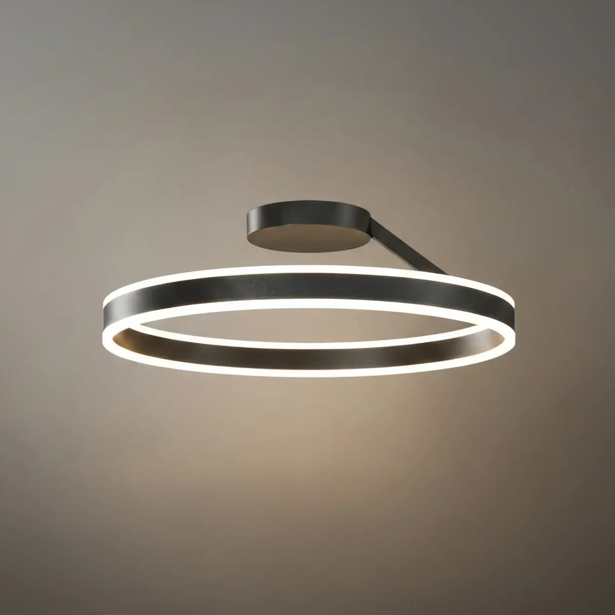 Modern Circular Flush Mount Ceiling Light – Black/White for Bedroom - Flindria