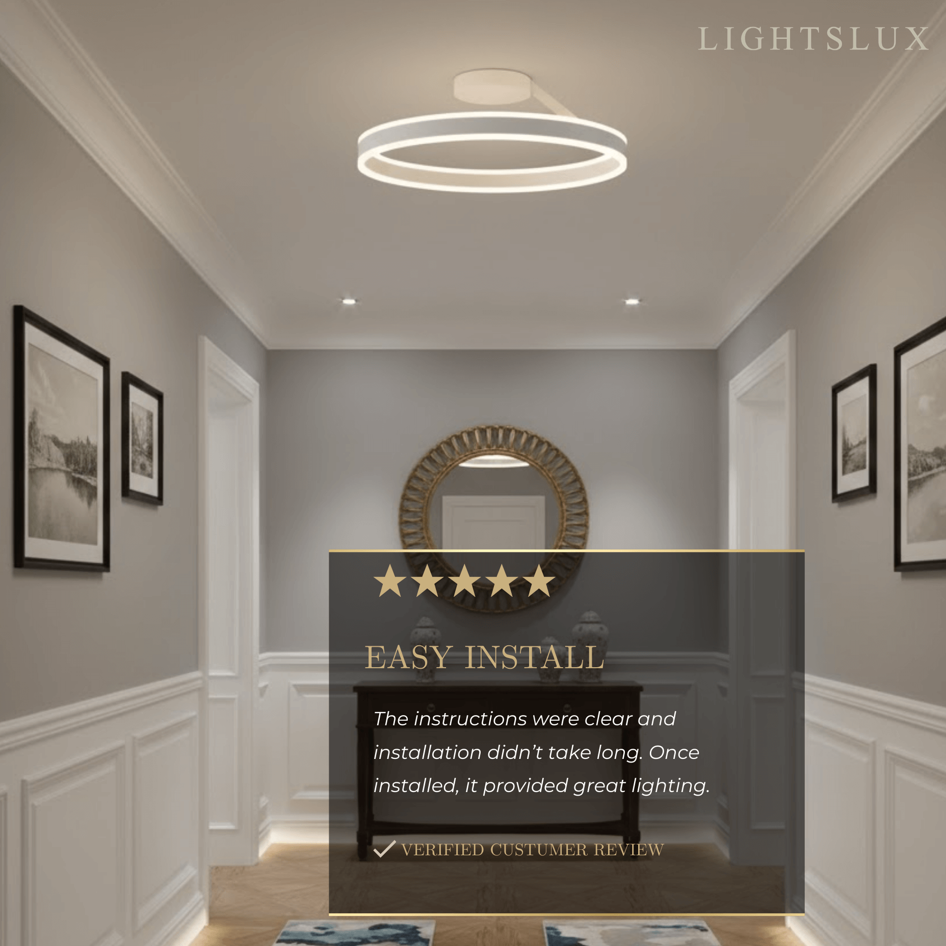 Modern Circular Flush Mount Ceiling Light – Black/White for Bedroom - Flindria
