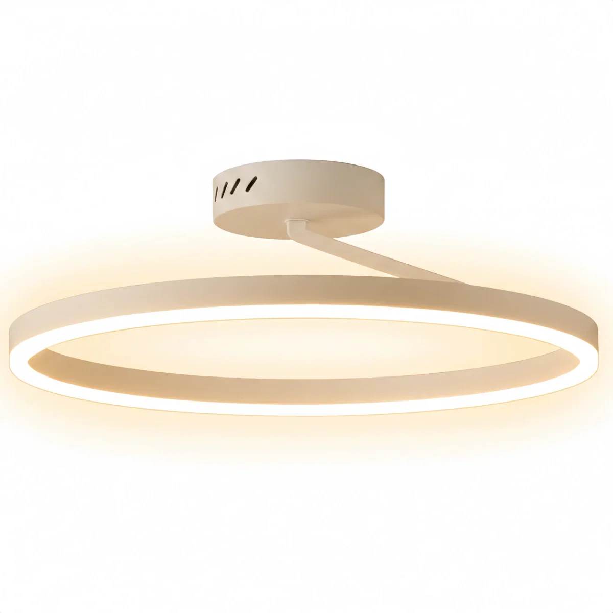 Modern Circular Flush Mount Ceiling Light – Black/White for Bedroom - Flindria