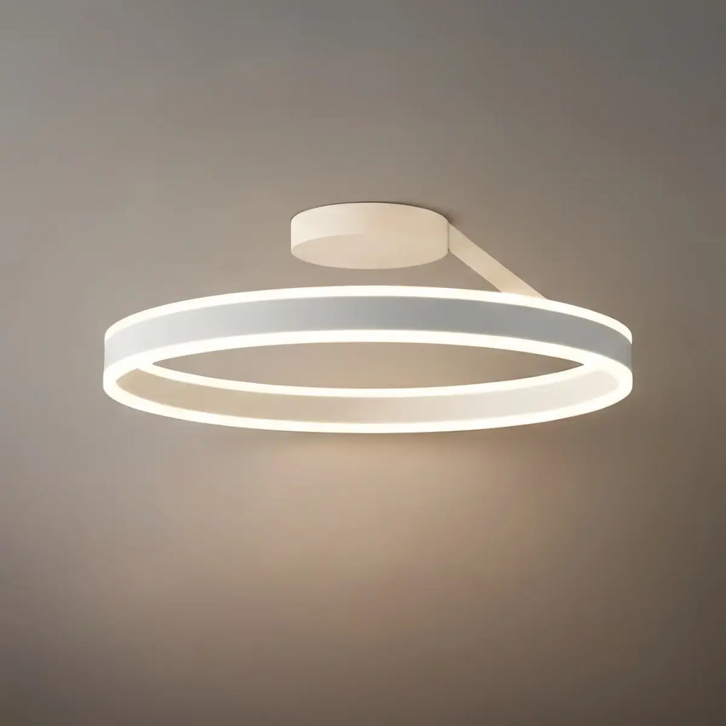Modern Circular Flush Mount Ceiling Light – Black/White for Bedroom - Flindria