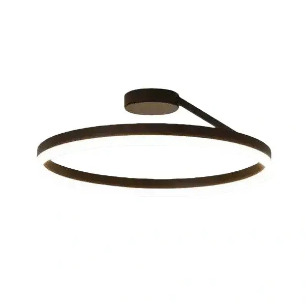 Modern Circular Flush Mount Ceiling Light – Black/White for Bedroom - Flindria