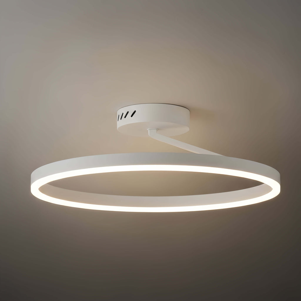 Modern Circular Flush Mount Ceiling Light – Black/White for Bedroom - Flindria