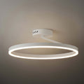 Modern Circular Flush Mount Ceiling Light – Black/White for Bedroom - Flindria