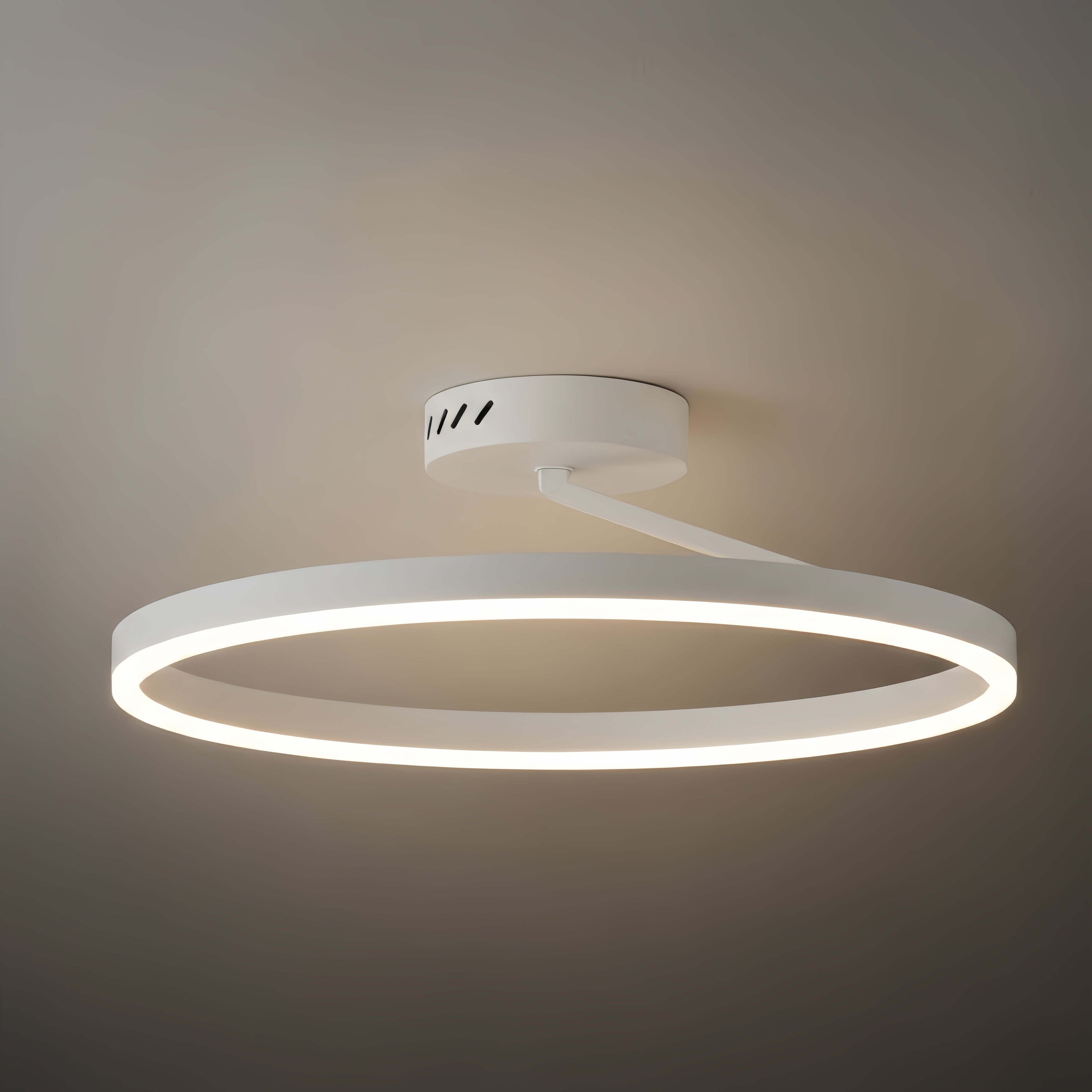 Modern Circular Flush Mount Ceiling Light – Black/White for Bedroom - Flindria