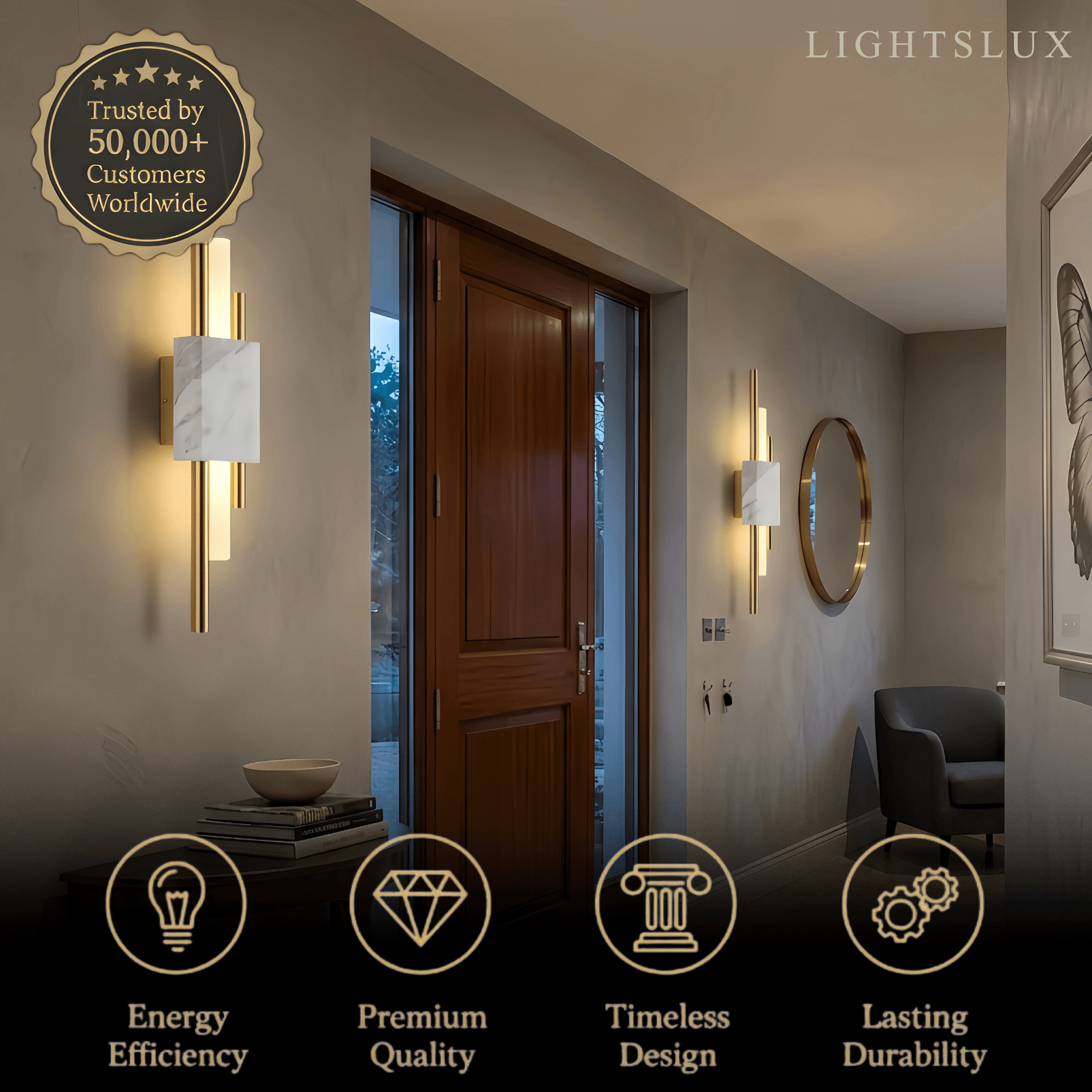 Lámpara de pared cilíndrica moderna – Luz de dormitorio de metal en dorado/verde/blanco - Flindria