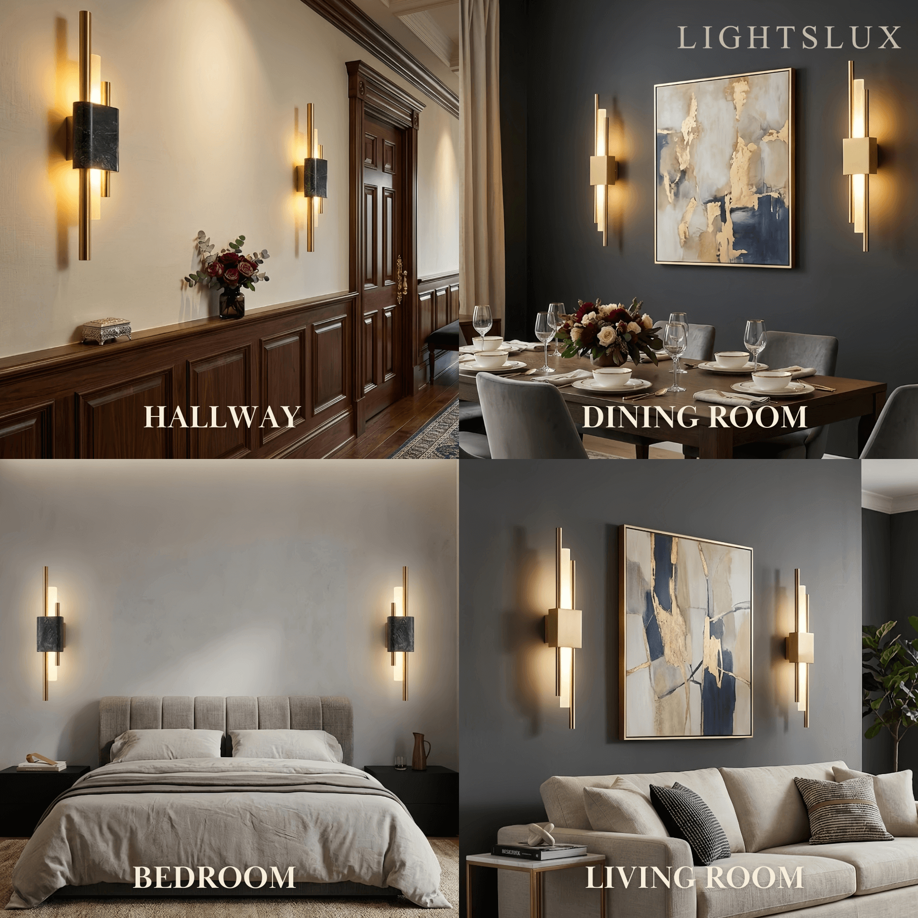 Lámpara de pared cilíndrica moderna – Luz de dormitorio de metal en dorado/verde/blanco - Flindria