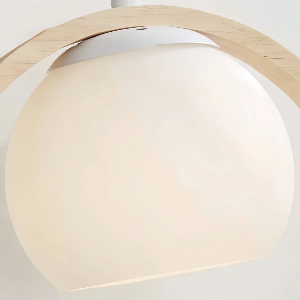 Modern Wood Pendant Light – Ring With Bird for Living/Dining Room - Flindria