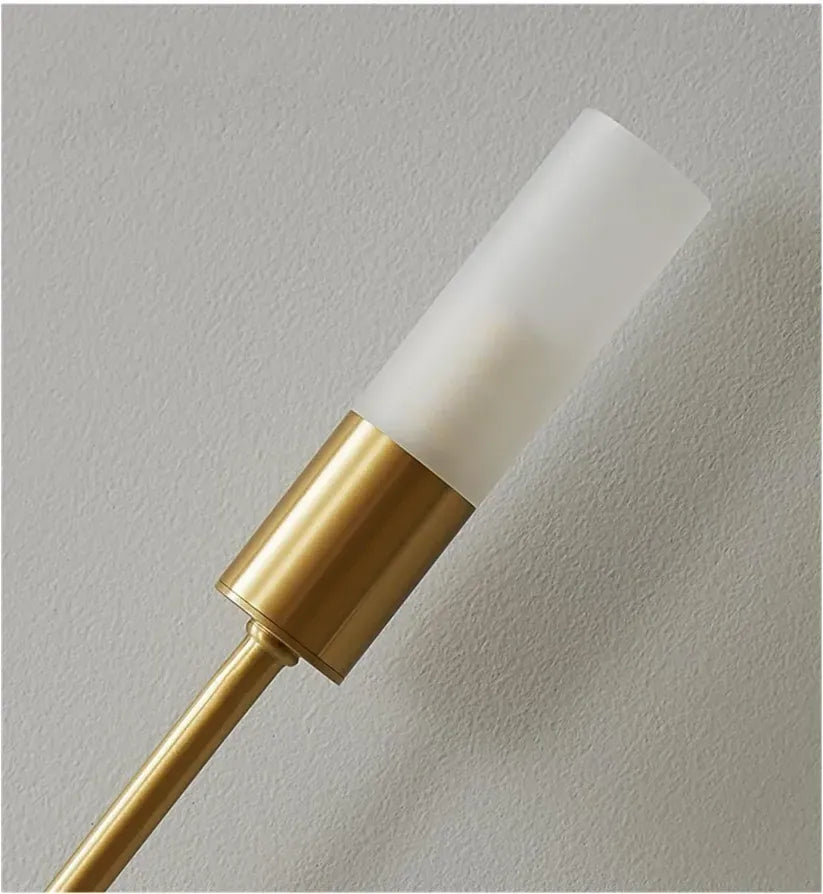 Luz de pared lineal en forma de U Modern – Metal dorado para dormitorio/sala de estar - Flindria