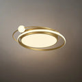 Modern Planet Ceiling Light - Black/Gold Metal for Living Room - Flindria