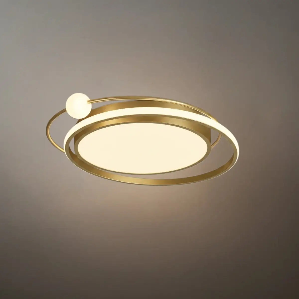 Modern Planet Ceiling Light - Black/Gold Metal for Living Room - Flindria