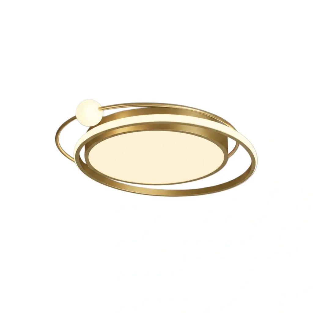 Modern Planet Ceiling Light - Black/Gold Metal for Living Room - Flindria