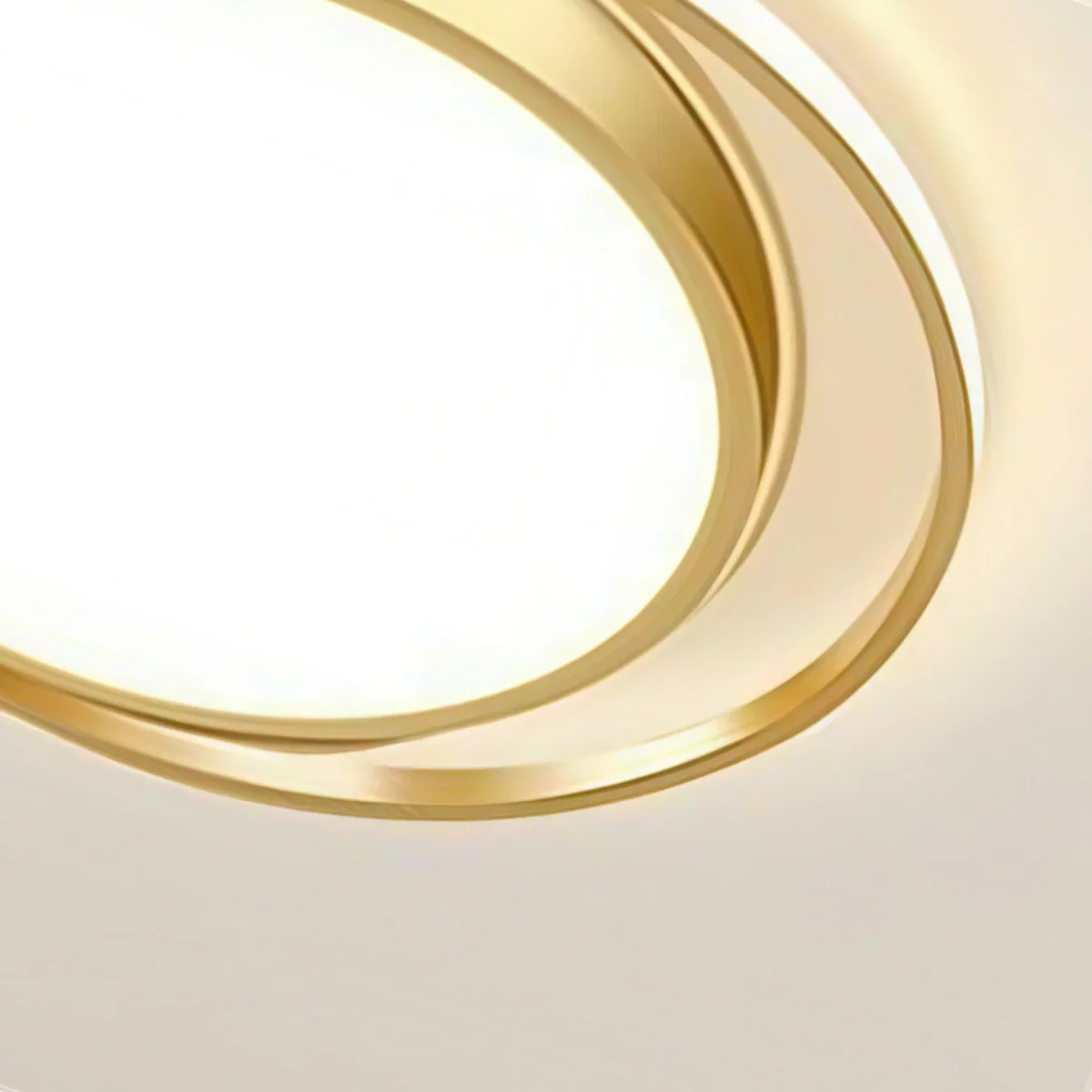 Modern Planet Ceiling Light - Black/Gold Metal for Living Room - Flindria