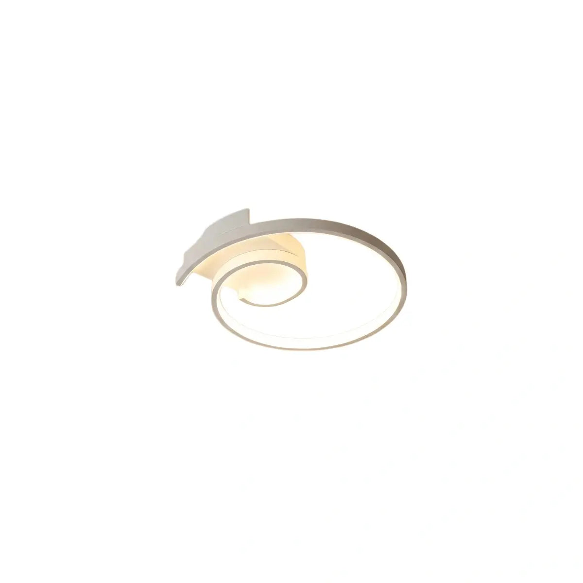 Spiral Ceiling Light - Modern Black-White/White Metal for Dining & Bedroom - Flindria