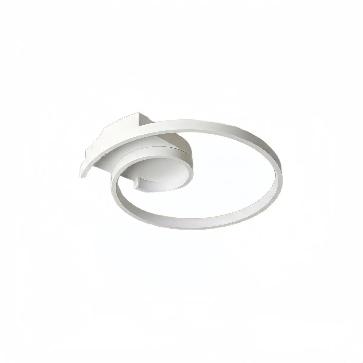 Spiral Ceiling Light - Modern Black-White/White Metal for Dining & Bedroom - Flindria