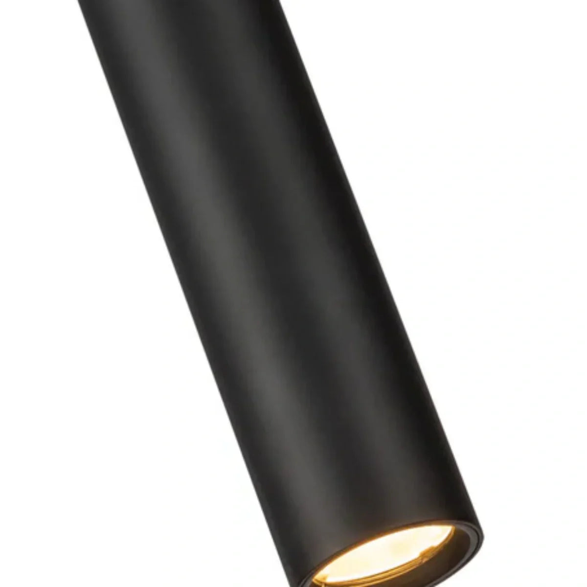 Modern Linear Ceiling Light - Black Metal Long Tube for Living Room - Flindria