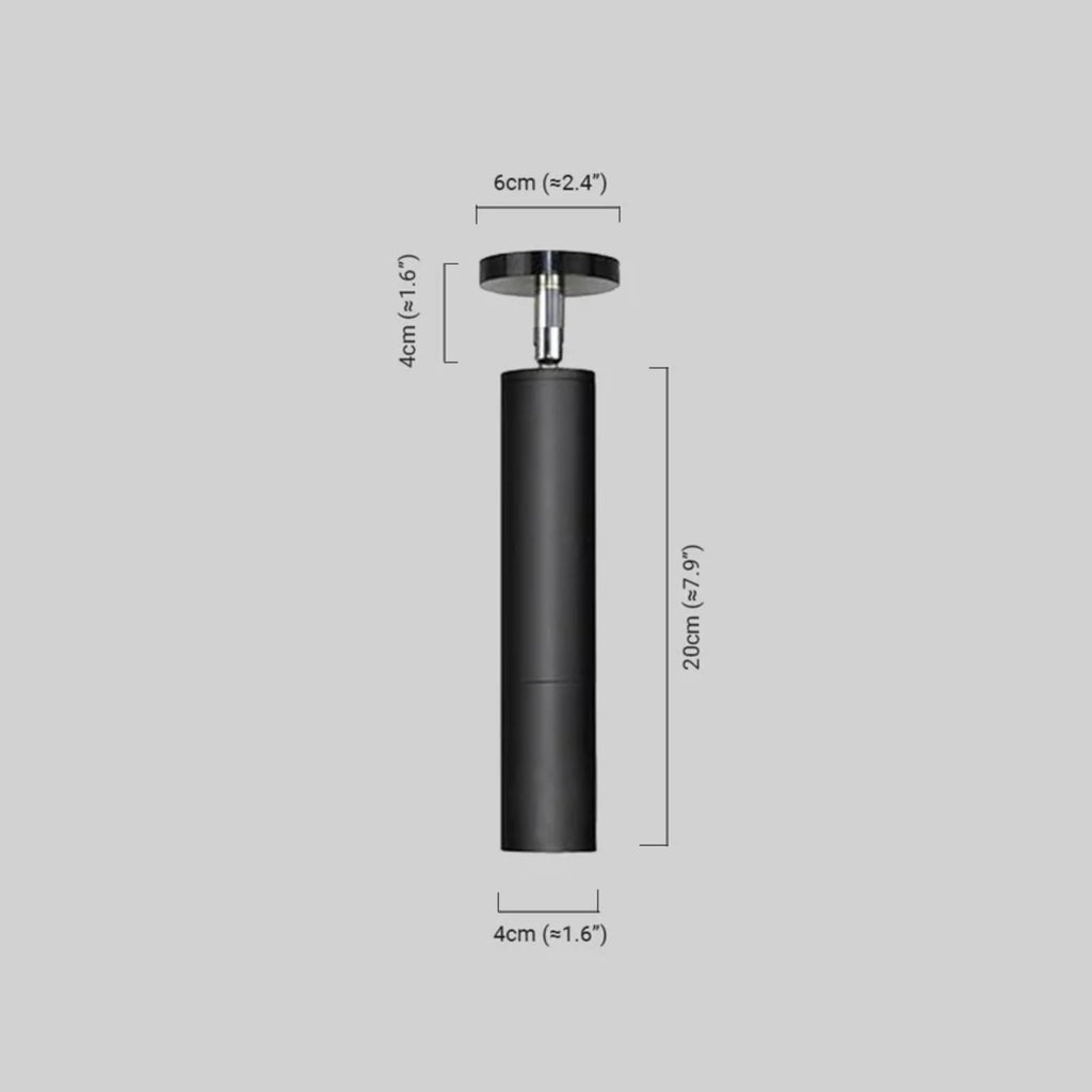 Modern Linear Ceiling Light - Black Metal Long Tube for Living Room - Flindria