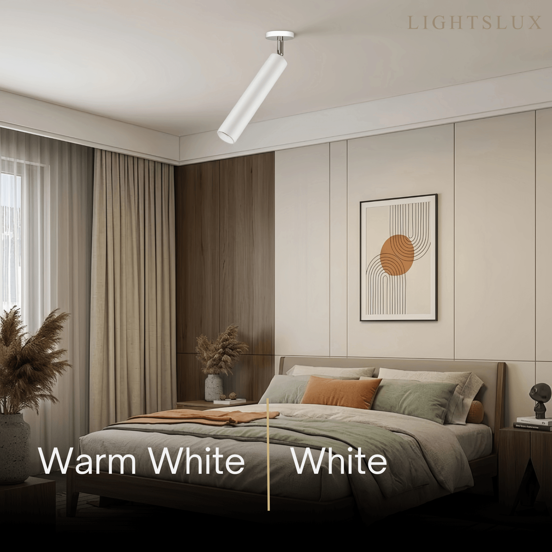Modern Linear Ceiling Light - Black Metal Long Tube for Living Room - Flindria