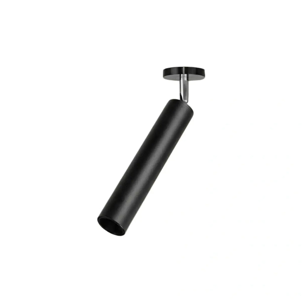 Modern Linear Ceiling Light - Black Metal Long Tube for Living Room - Flindria