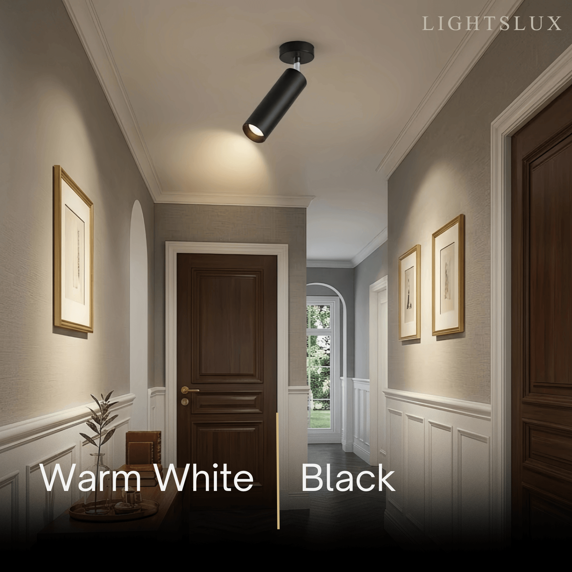 Modern Linear Ceiling Light - Black Metal Long Tube for Living Room - Flindria