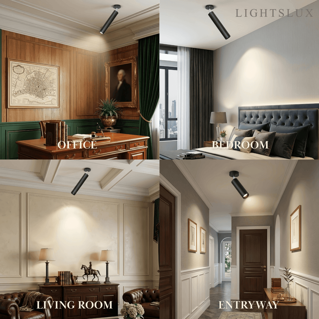 Modern Linear Ceiling Light - Black Metal Long Tube for Living Room - Flindria
