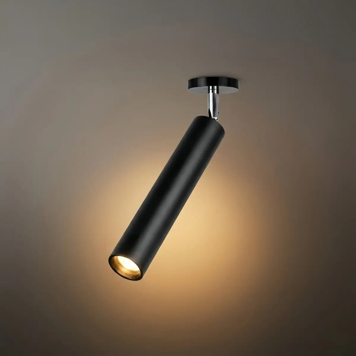 Modern Linear Ceiling Light - Black Metal Long Tube for Living Room - Flindria
