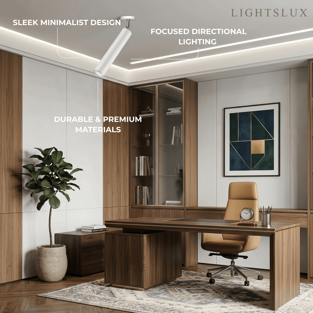 Modern Linear Ceiling Light - Black Metal Long Tube for Living Room - Flindria