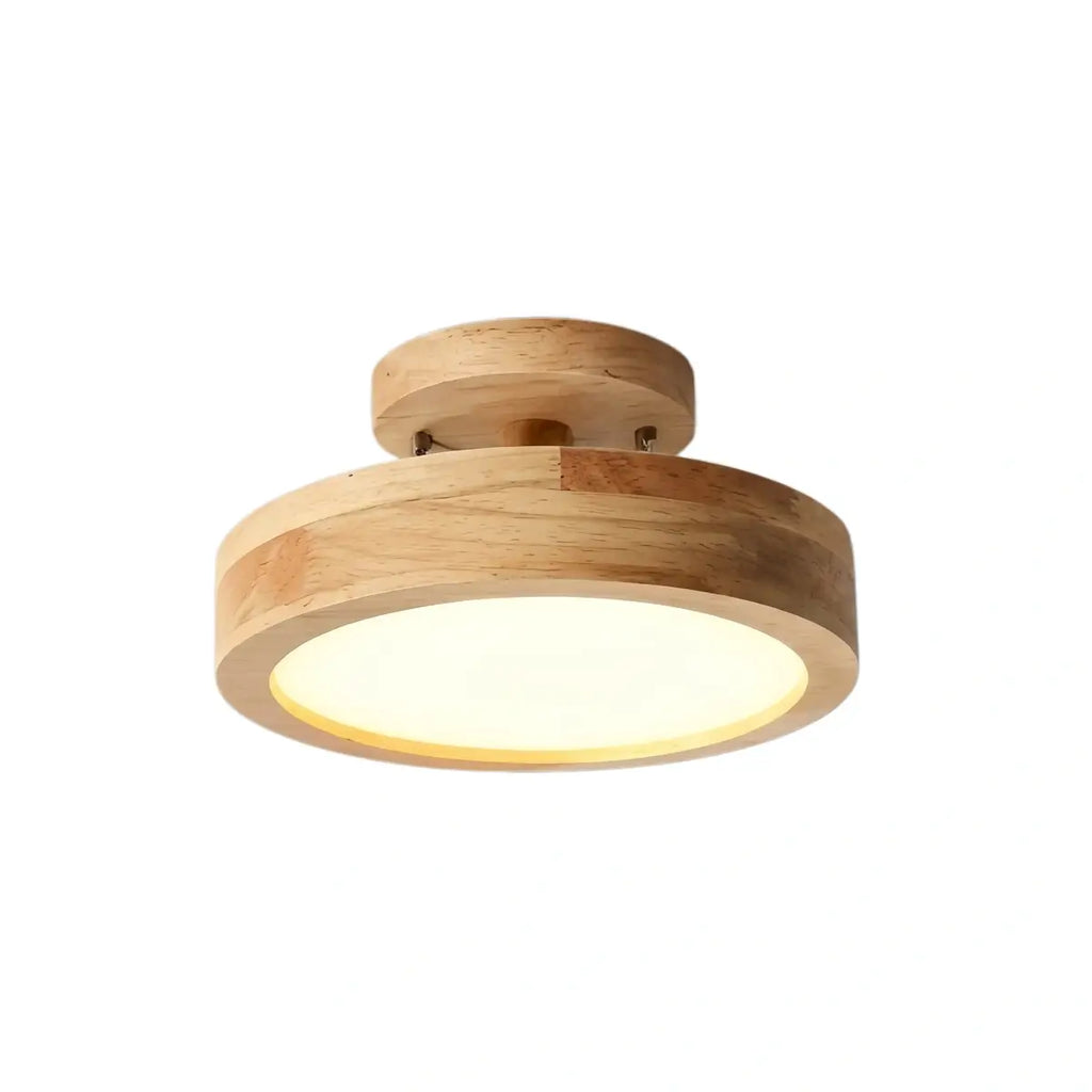 Plafonnier Style Morandi - Bois et Acrylique Blanc/Rose/Vert pour Chambre - Flindria