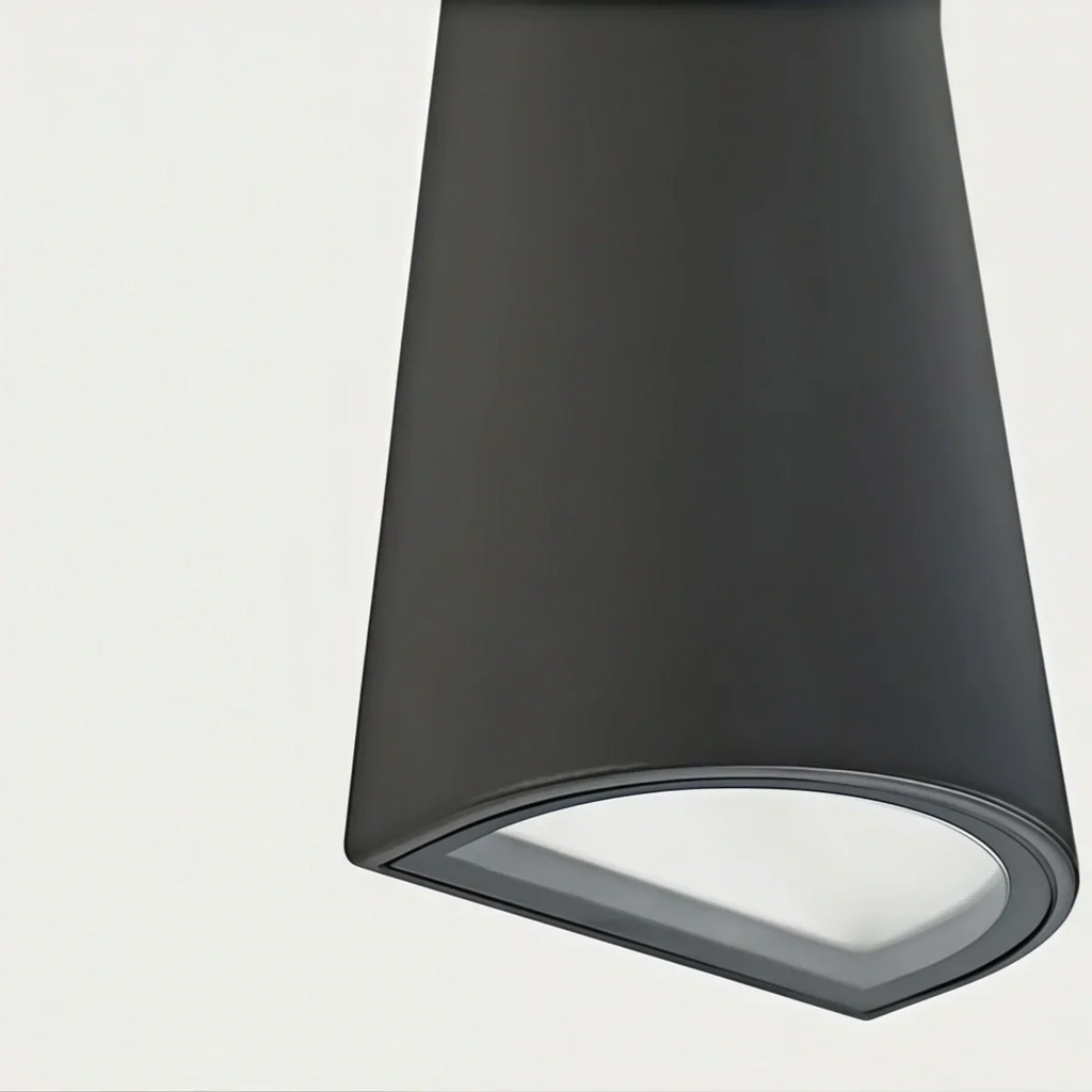 Modern Outdoor Wall Lamp - Black/White Metal Cylindrical Design for Garden - Flindria