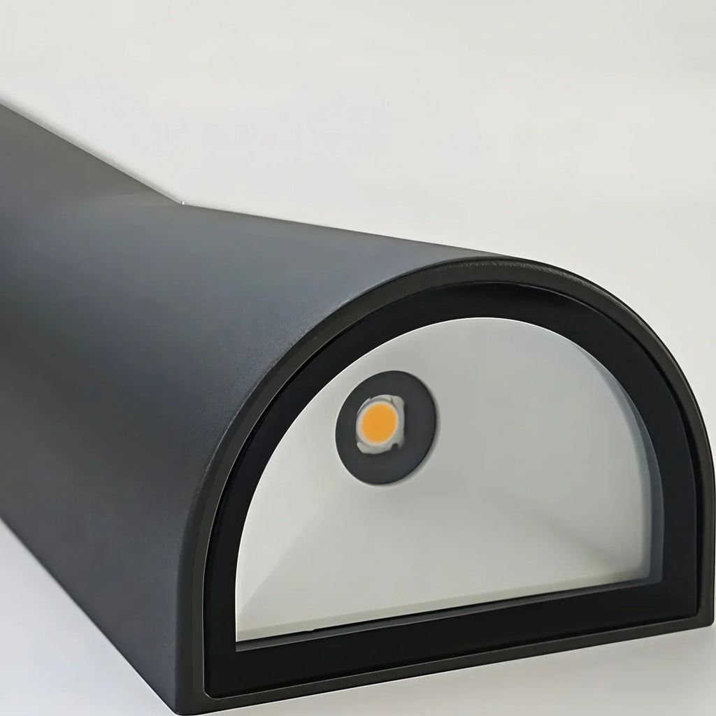 Modern Outdoor Wall Lamp - Black/White Metal Cylindrical Design for Garden - Flindria