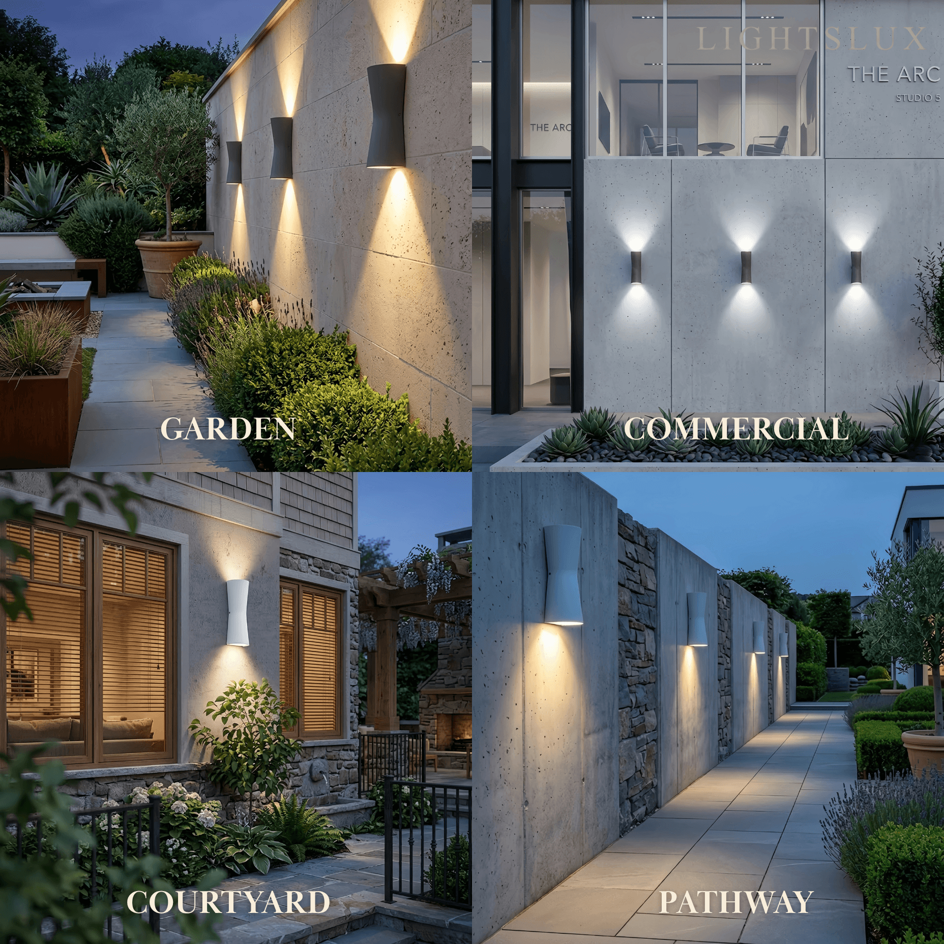 Modern Outdoor Wall Lamp - Black/White Metal Cylindrical Design for Garden - Flindria