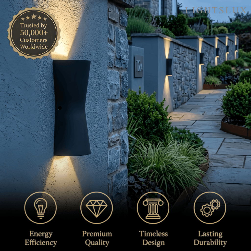 Modern Outdoor Wall Lamp - Black/White Metal Cylindrical Design for Garden - Flindria