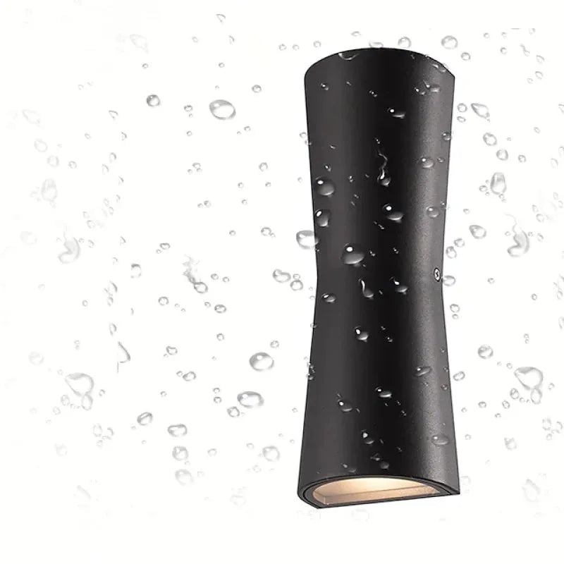 Modern Outdoor Wall Lamp - Black/White Metal Cylindrical Design for Garden - Flindria