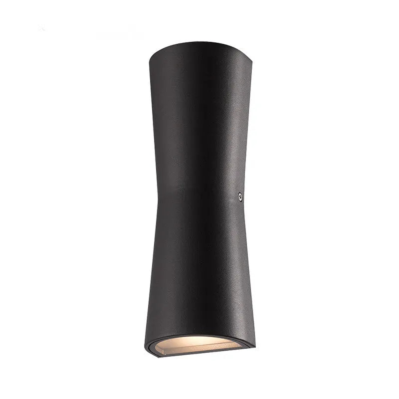 Modern Outdoor Wall Lamp - Black/White Metal Cylindrical Design for Garden - Flindria