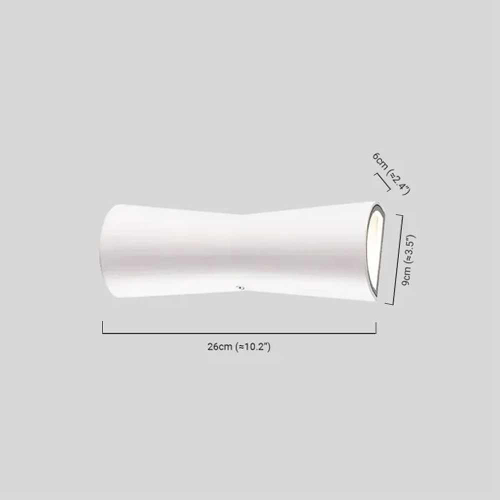 Modern Outdoor Wall Lamp - Black/White Metal Cylindrical Design for Garden - Flindria