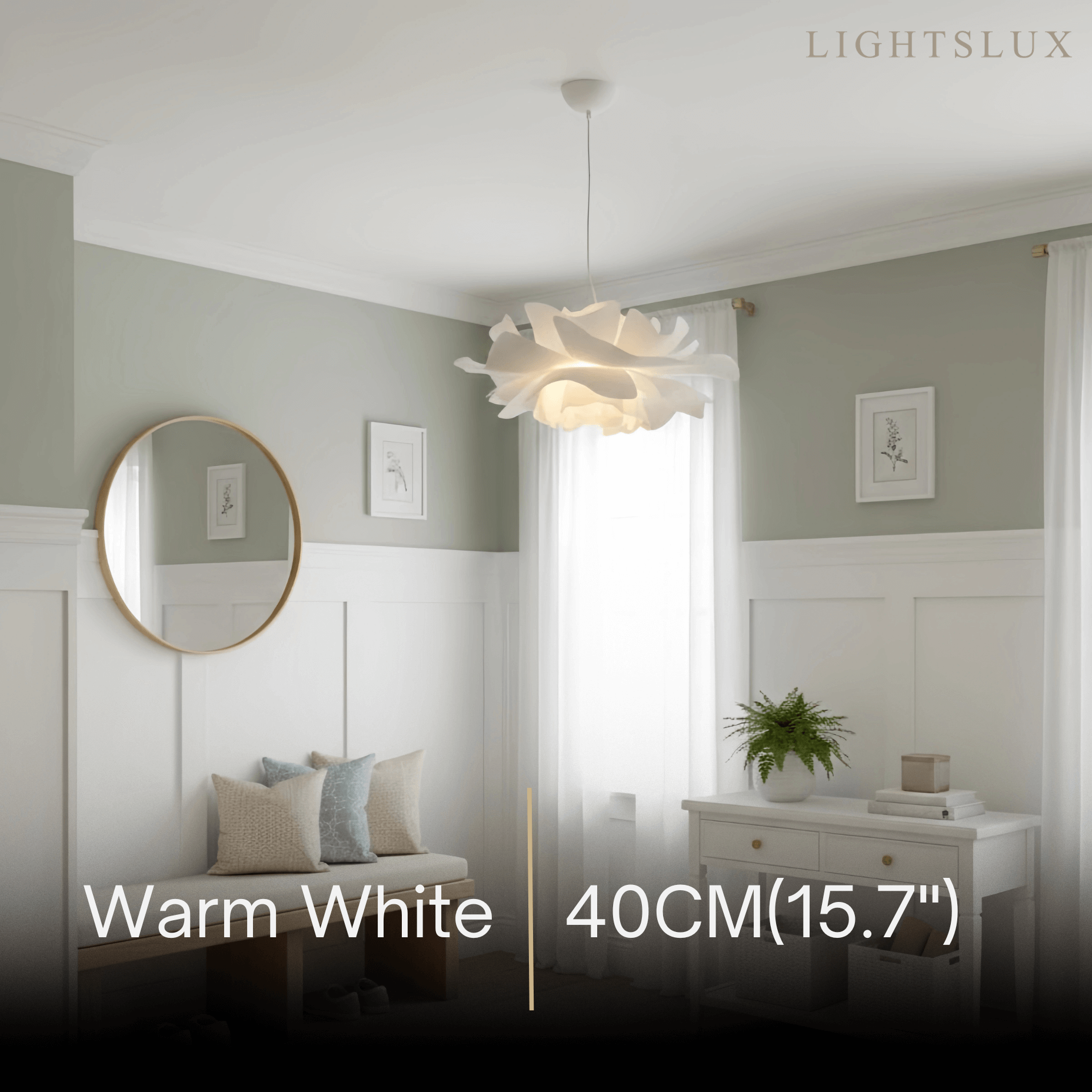 Modern Flower-Shaped Pendant Light – White Metal/Acrylic for Dining Room - Flindria
