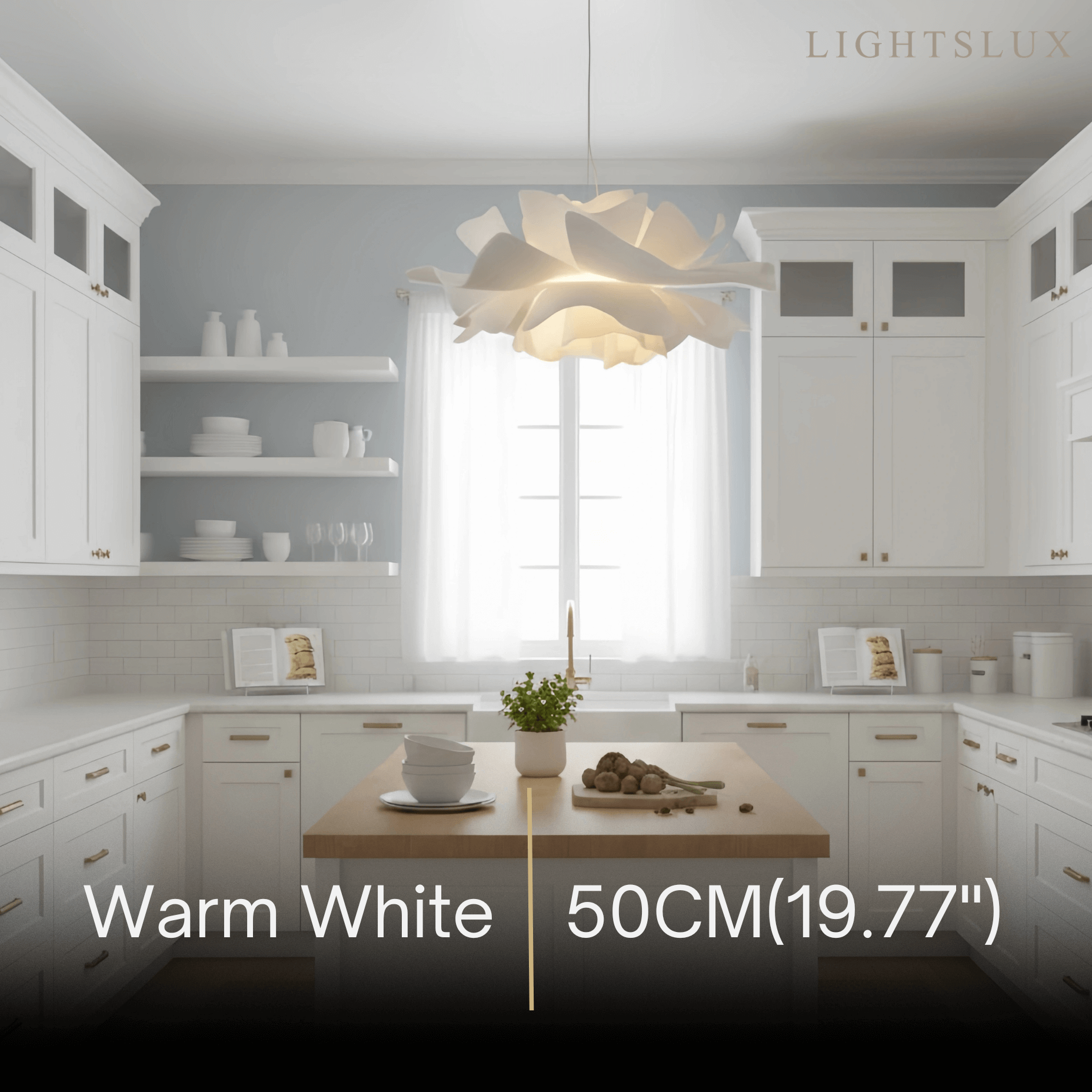 Modern Flower-Shaped Pendant Light – White Metal/Acrylic for Dining Room - Flindria