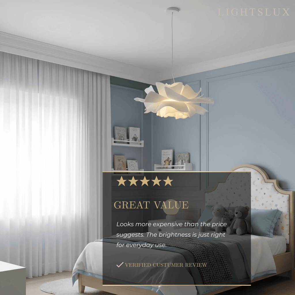 Modern Flower-Shaped Pendant Light – White Metal/Acrylic for Dining Room - Flindria