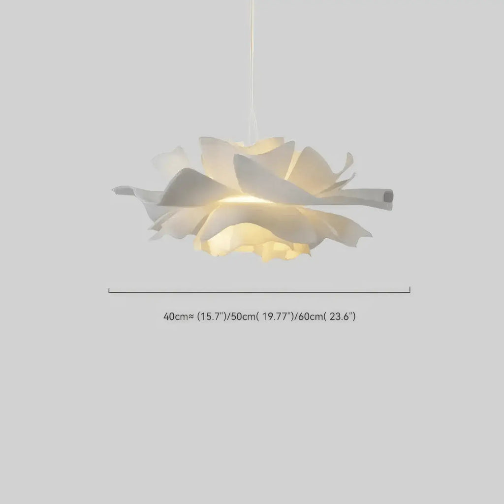 Modern Flower-Shaped Pendant Light – White Metal/Acrylic for Dining Room - Flindria