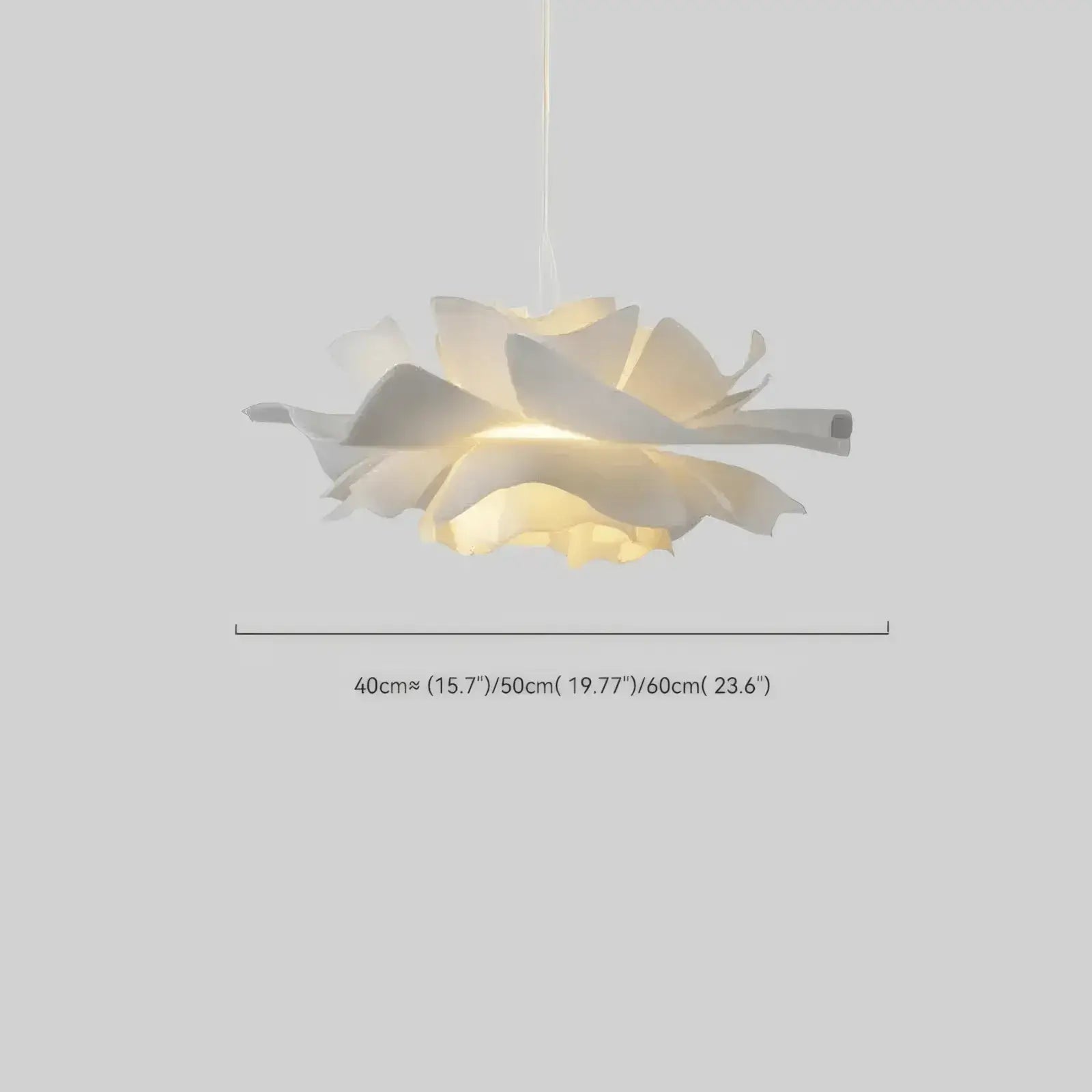 Modern Flower-Shaped Pendant Light – White Metal/Acrylic for Dining Room - Flindria