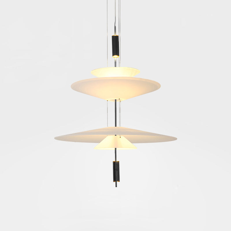 LED Acrylic Chandelier Ceiling Light – Gold Black Finish, 50 or 67 cm Sizes
