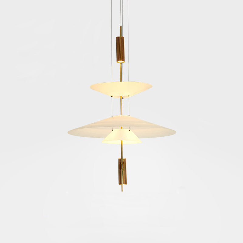 LED Acrylic Chandelier Ceiling Light – Gold Black Finish, 50 or 67 cm Sizes