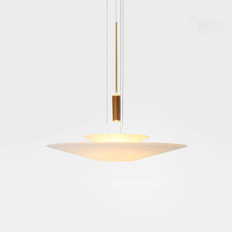 Plafonieră-candelabru LED din acril – finisaj auriu-negru, dimensiuni de 50 sau 67 cm