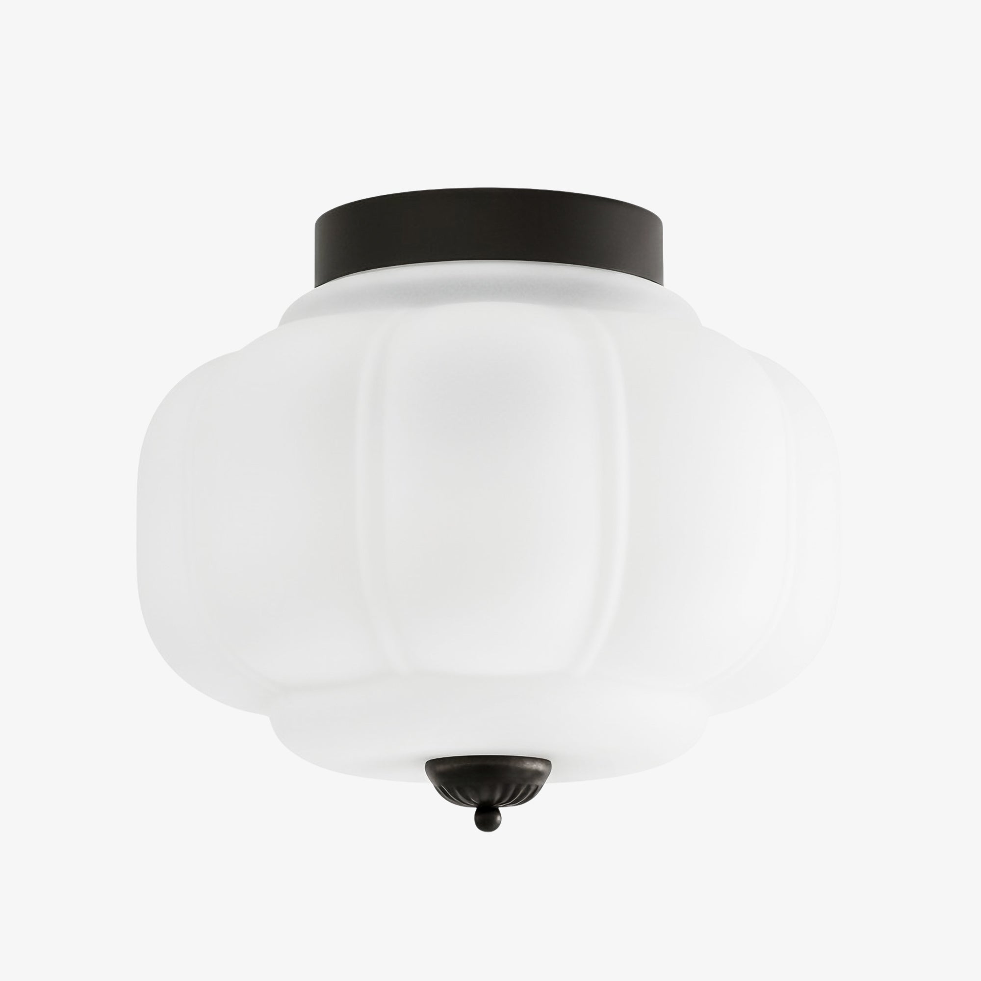 Luz de teto moderna de montagem embutida — abajur escandinavo em vidro leitoso, iluminação suave