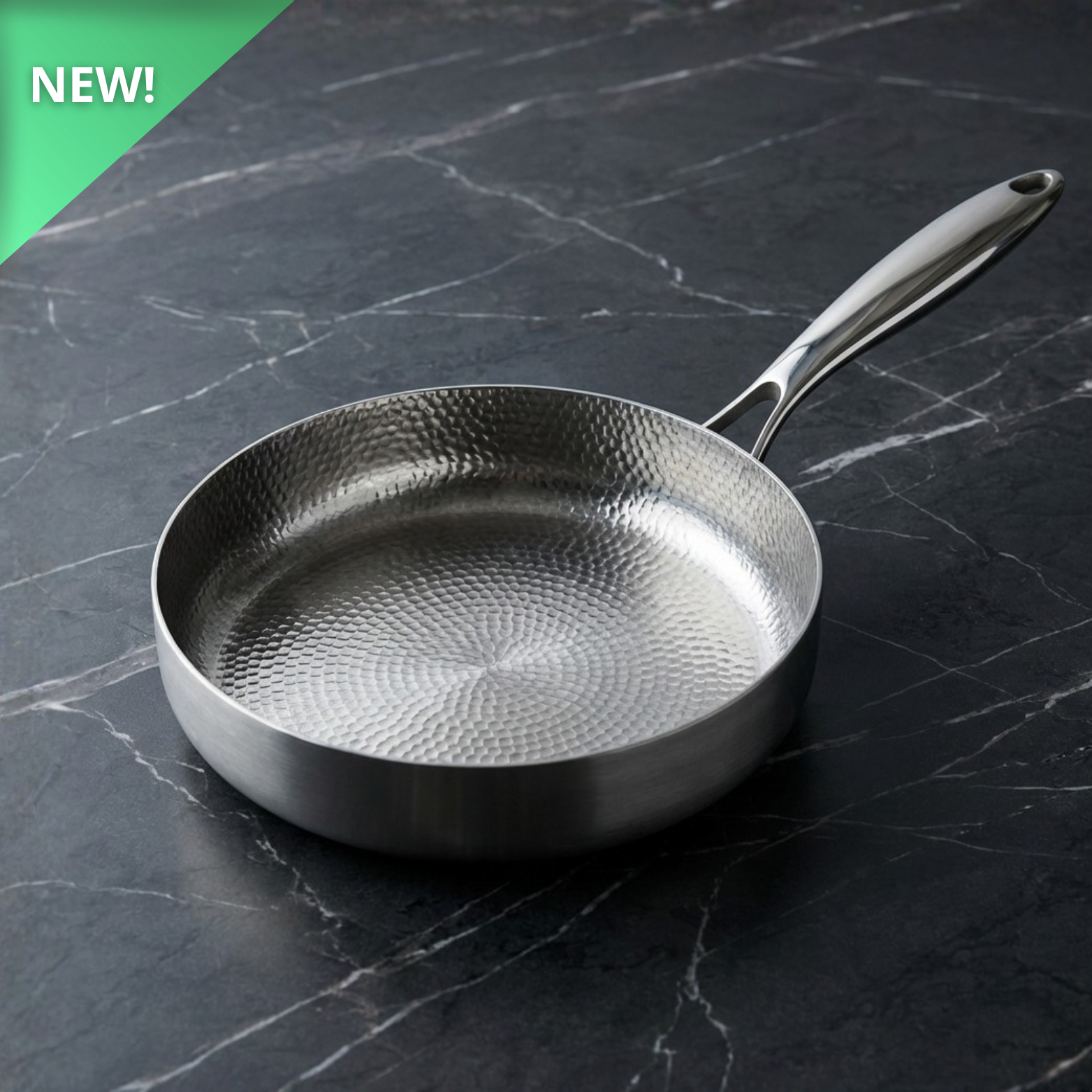 Pure Titanium Fry Pan — Scratch-Resistant Construction, Multiple Sizes